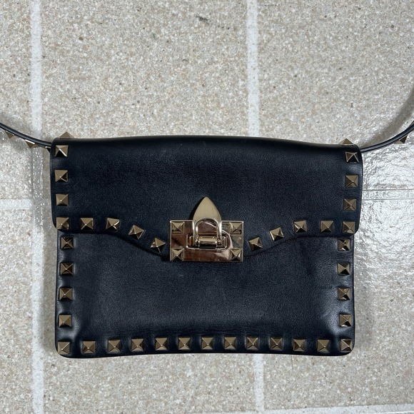 Valentino Handbags - Valentino Garavani Rockstud‎ Flip Lock Flap Bag Leather Medium
